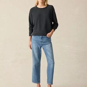 Faherty beach crew sweatshirt xl. Washed black